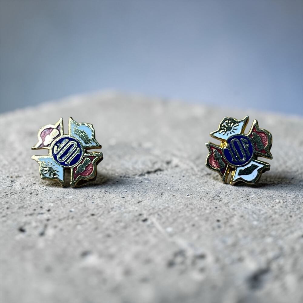 Vintage IOF Independent Order of Foresters Lapel Pins Pair Fraternal Lodge